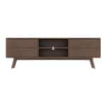 Brown Solid Wood Mid Century Modern TV Stand 72 Inch