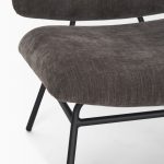 Nora Charcoal Fabric w/ Matte Black Metal Legs Accent Chair