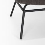 Nora Charcoal Fabric w/ Matte Black Metal Legs Accent Chair