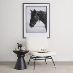 Nora Cream Fabric w/ Matte Black Metal Legs Accent Chair