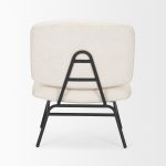 Nora Cream Fabric w/ Matte Black Metal Legs Accent Chair