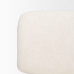 Nora Cream Fabric w/ Matte Black Metal Legs Accent Chair