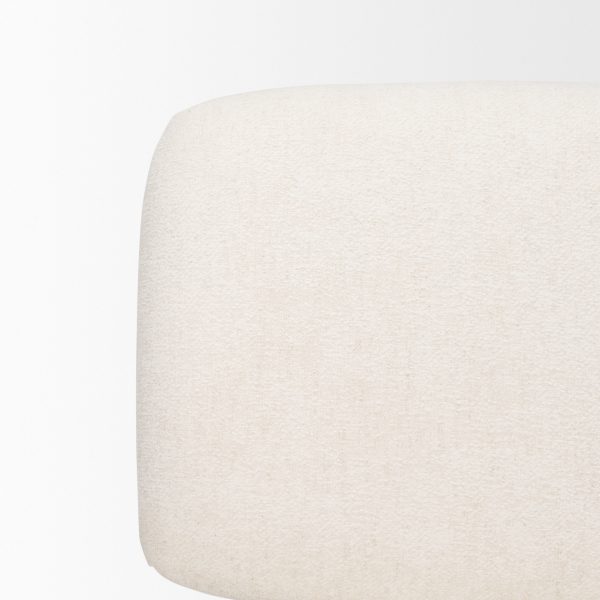 Nora Cream Fabric w Matte Black Metal Legs Accent Chair 9