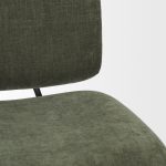 Nora Forest Green Fabric w/ Matte Black Metal Legs Accent Chair