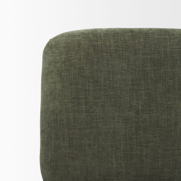 Nora Forest Green Fabric w Matte Black Metal Legs Accent Chair 9