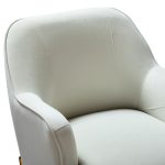Nora Ivory Velvet Mid-Century Modern Accent Chair with Gold Legs 10 Nora Ivory Velvet Mid-Century Modern Accent Chair with Gold Legs