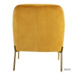 Nora Mustard Velvet Mid-Century Modern Accent Chair 8 Nora Mustard Velvet Mid-Century Modern Accent Chair