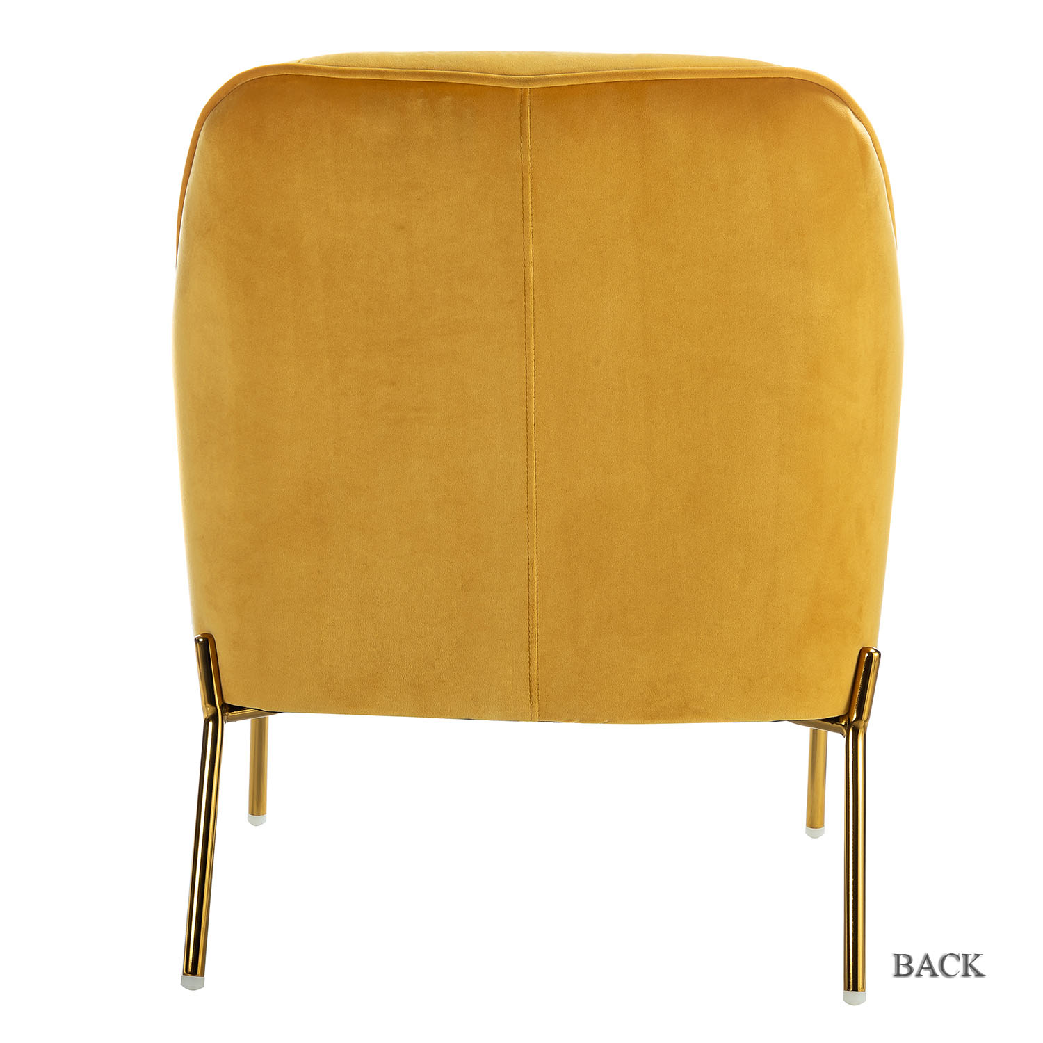 Nora Mustard Velvet Mid-Century Modern Accent Chair 3 Nora Mustard Velvet Mid-Century Modern Accent Chair - Image 3