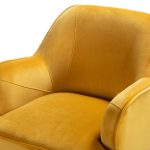Nora Mustard Velvet Mid-Century Modern Accent Chair 9 Nora Mustard Velvet Mid-Century Modern Accent Chair