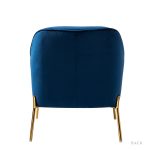 Nora Navy Velvet Mid-Century Modern Accent Chair With Gold Legs 9 Nora Navy Velvet Mid-Century Modern Accent Chair With Gold Legs