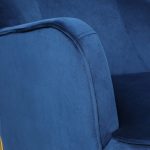 Nora Navy Velvet Mid-Century Modern Accent Chair With Gold Legs 10 Nora Navy Velvet Mid-Century Modern Accent Chair With Gold Legs