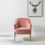 Nora Pink Velvet Mid-Century Modern Accent Chair 6 Nora Pink Velvet Mid-Century Modern Accent Chair