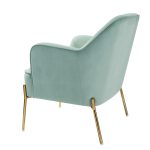 Nora Sage Velvet Gold Leg Mid-Century Modern Accent Chair