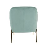 Nora Sage Velvet Gold Leg Mid-Century Modern Accent Chair