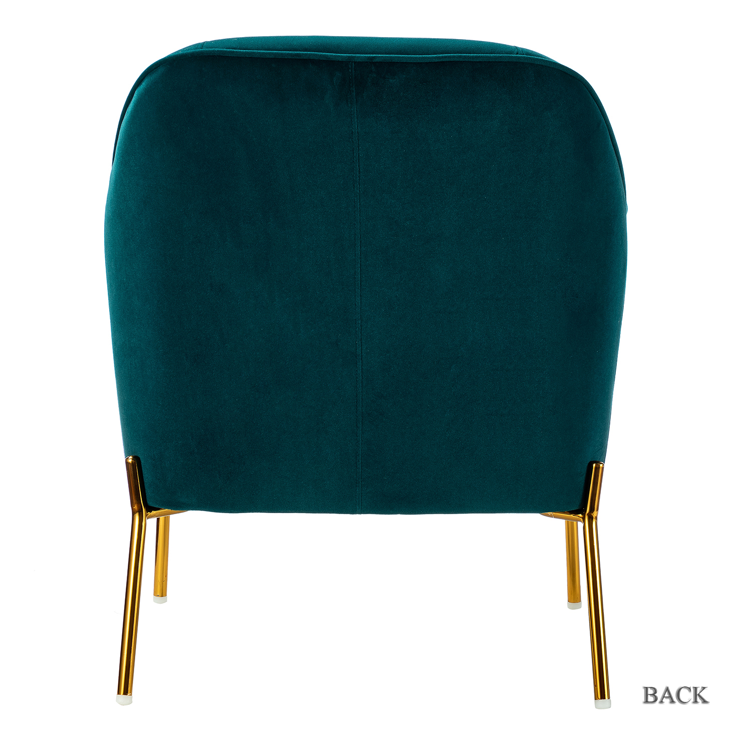 Nora Teal Velvet Mid-Century Modern Accent Chair with Gold Legs 3 Nora Teal Velvet Mid-Century Modern Accent Chair with Gold Legs - Image 3