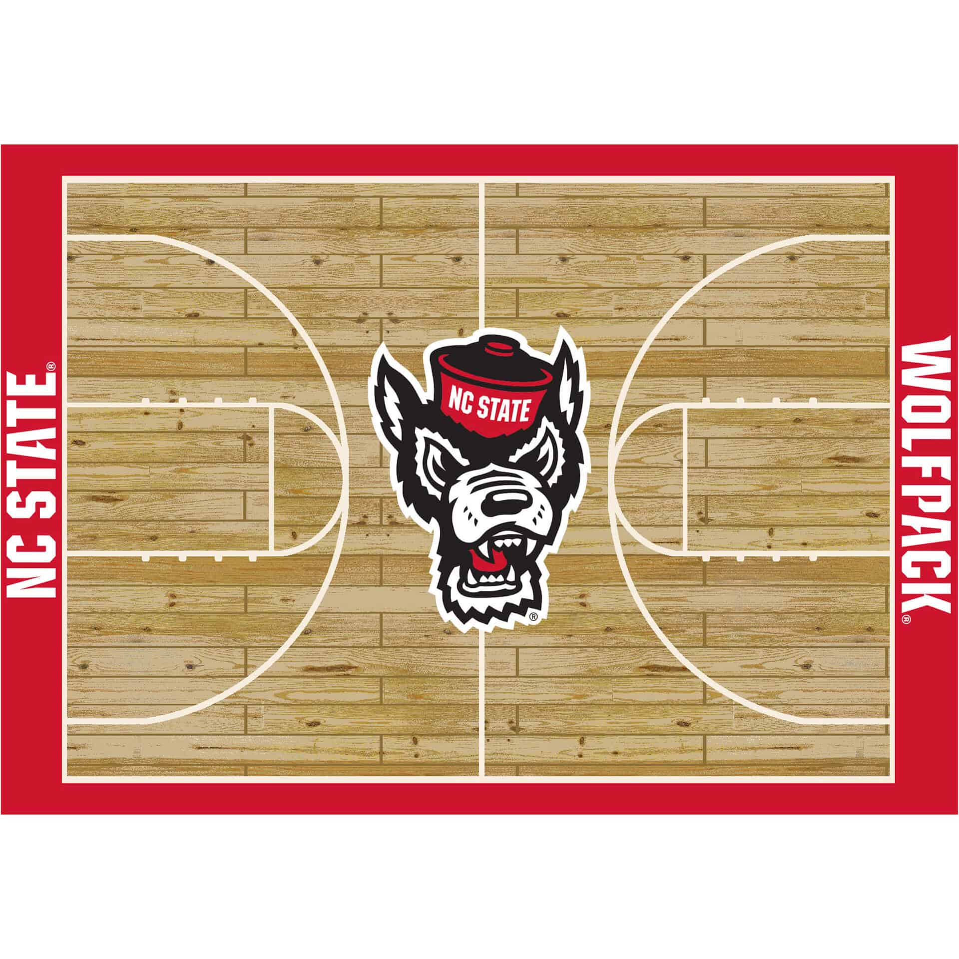 North Carolina State 6x8 Courtside Rug 2 North Carolina State 6x8 Courtside Rug - Image 2