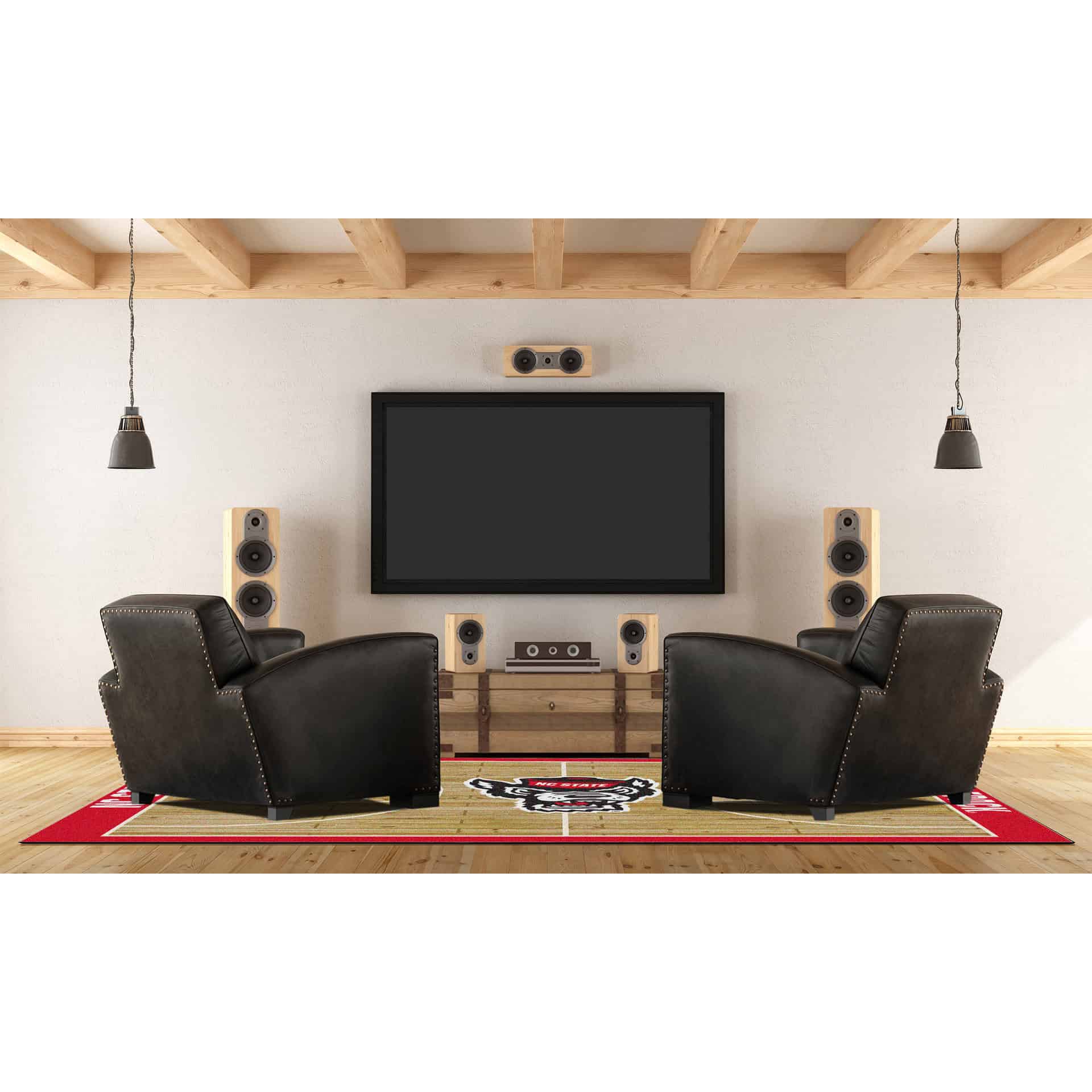 North Carolina State 6x8 Courtside Rug 3 North Carolina State 6x8 Courtside Rug - Image 3