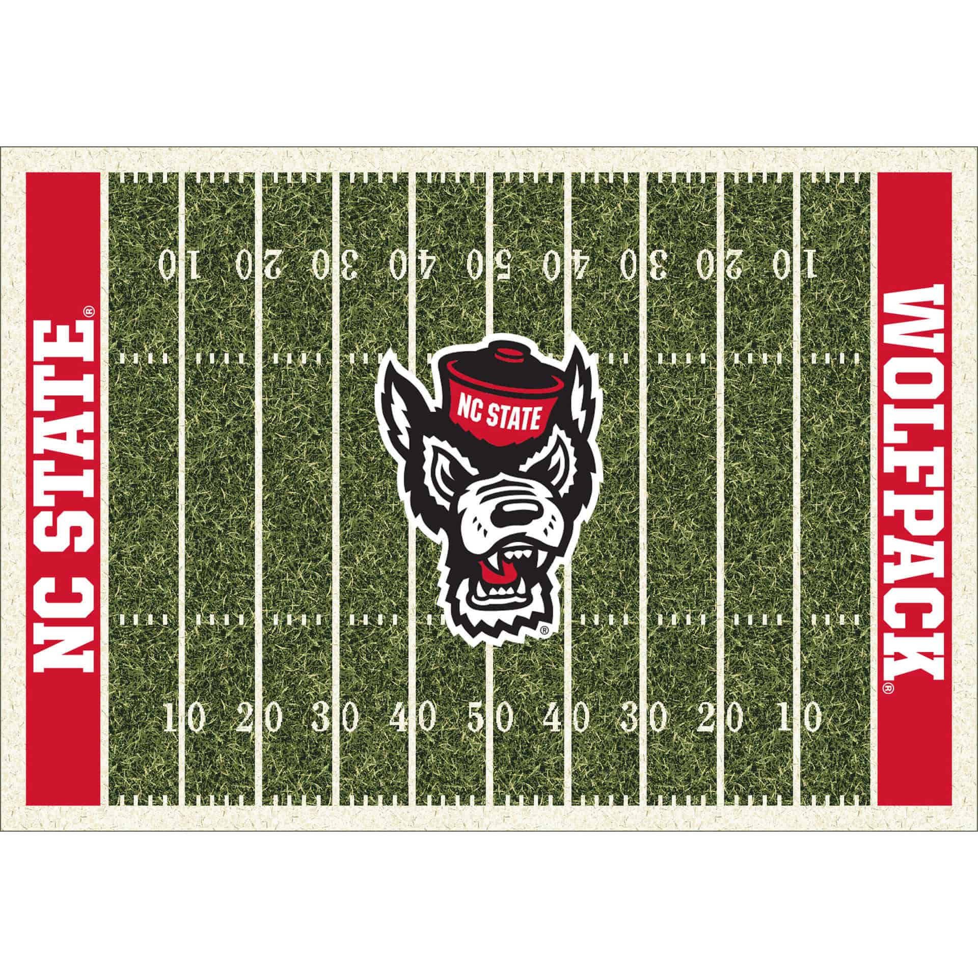 North Carolina State 6x8 Homefield Rug 1 North Carolina State 6x8 Homefield Rug