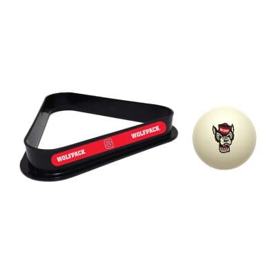 North Carolina State Cue Ball & Ball Rack