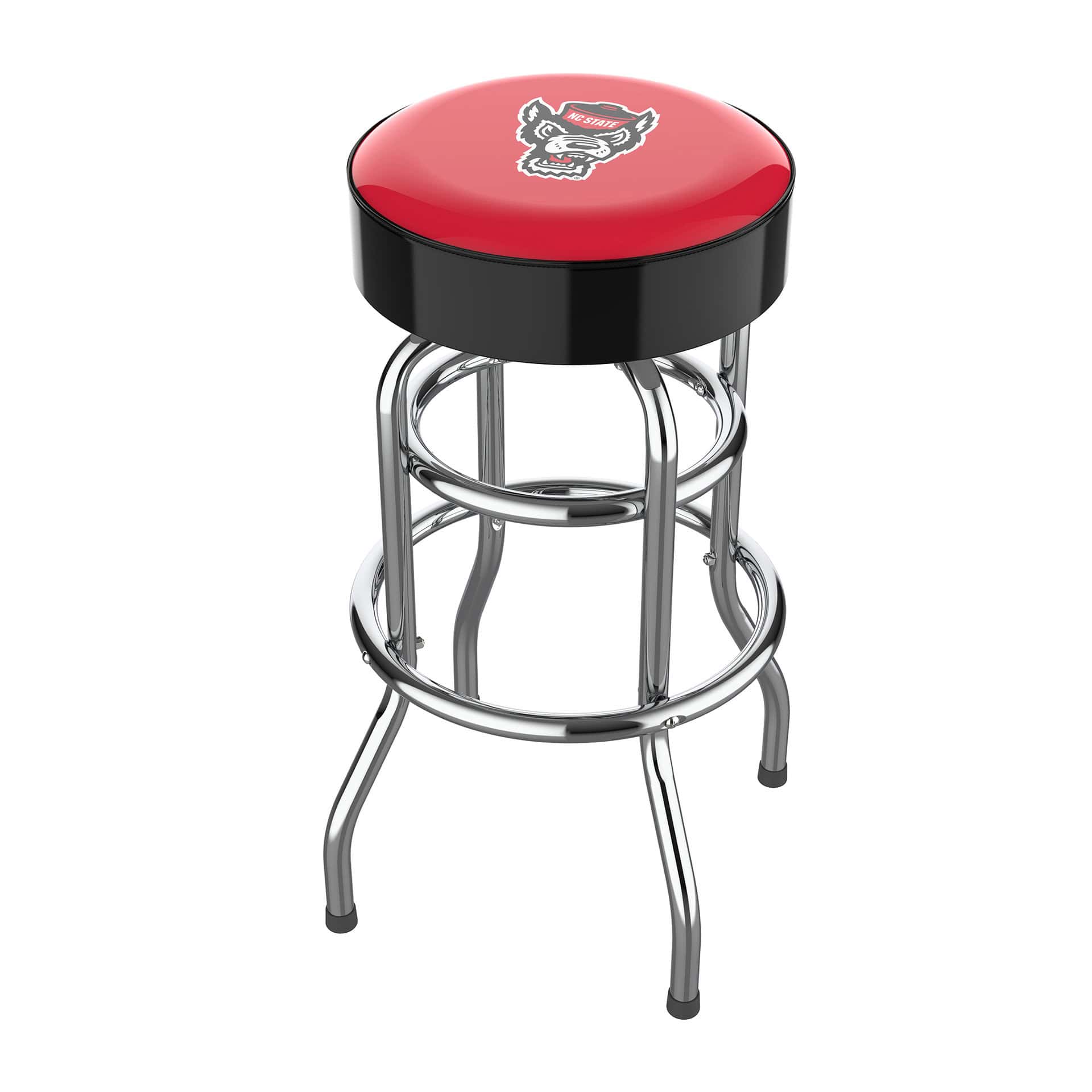 North Carolina State Logo Chrome Bar Stool 4 North Carolina State Logo Chrome Bar Stool - Image 4