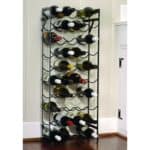 Black Metal 40-Bottle Wine Rack with Wall Anchors 6 Black Metal 40-Bottle Wine Rack with Wall Anchors