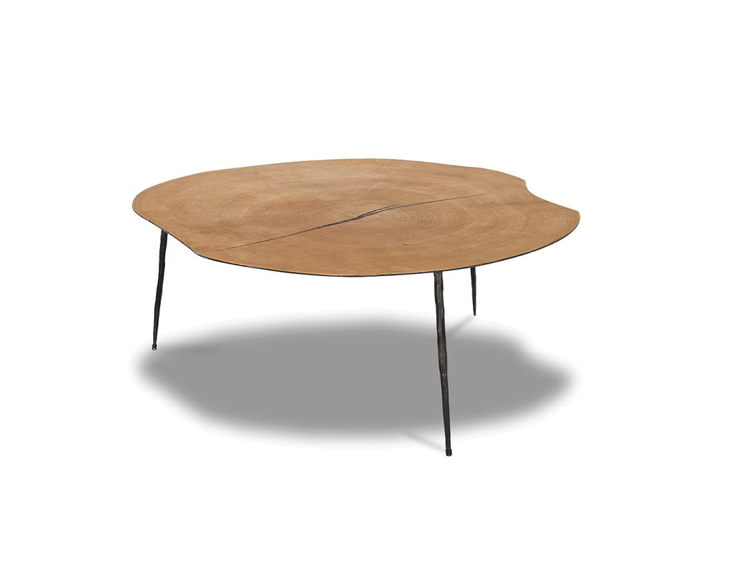 OAKLEY Low Coffee Table Oak Veneer Black Hammered Iron 1 OAKLEY Low Coffee Table Oak Veneer Black Hammered Iron