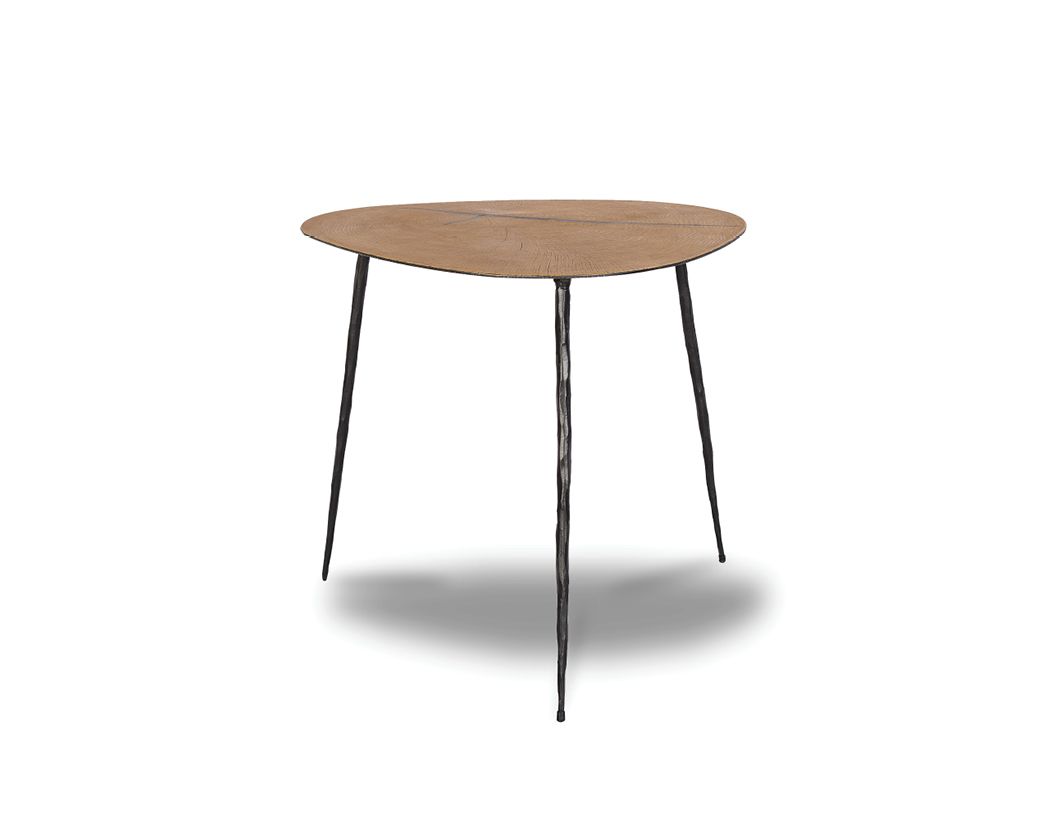 OAKLEY Low End Table Natural Oak Veneer Black Legs 1 OAKLEY Low End Table Natural Oak Veneer Black Legs