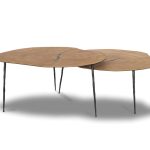 OAKLEY Tall Oak Veneer Coffee Table Black Hammered Iron 7 OAKLEY Tall Oak Veneer Coffee Table Black Hammered Iron