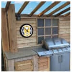 Brigham Young University 14-Inch Indoor/Outdoor LED Wall Clock in Black