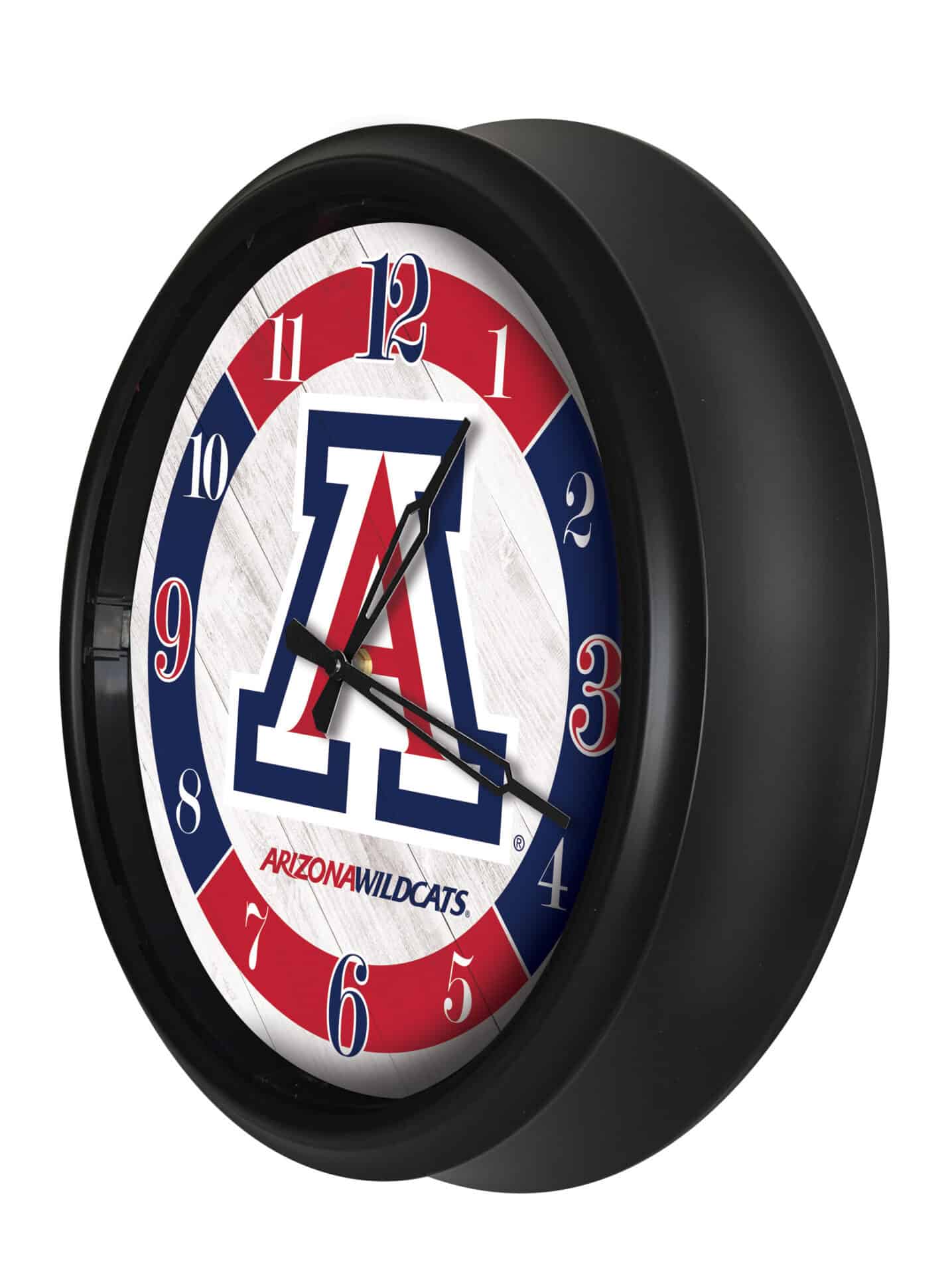 University of Arizona 14-Inch Indoor/Outdoor LED Wall Clock in Black 2 University of Arizona 14-Inch Indoor/Outdoor LED Wall Clock in Black - Image 2