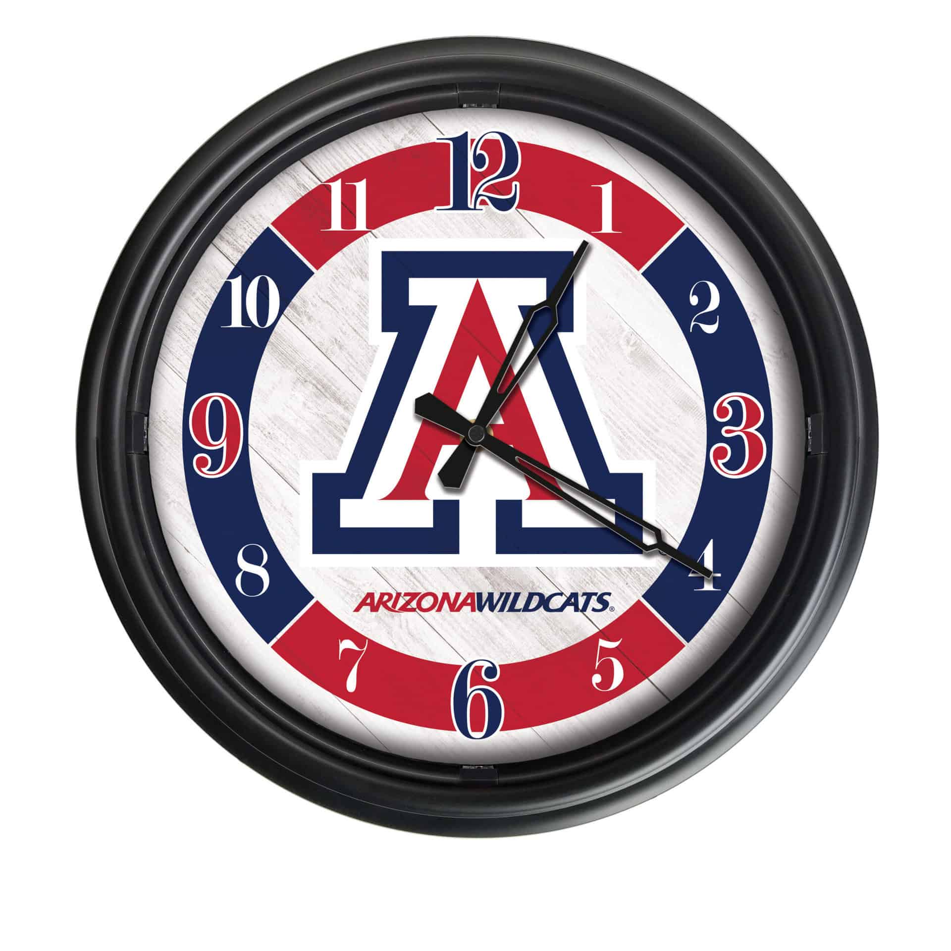 University of Arizona 14-Inch Indoor/Outdoor LED Wall Clock in Black 7 University of Arizona 14-Inch Indoor/Outdoor LED Wall Clock in Black