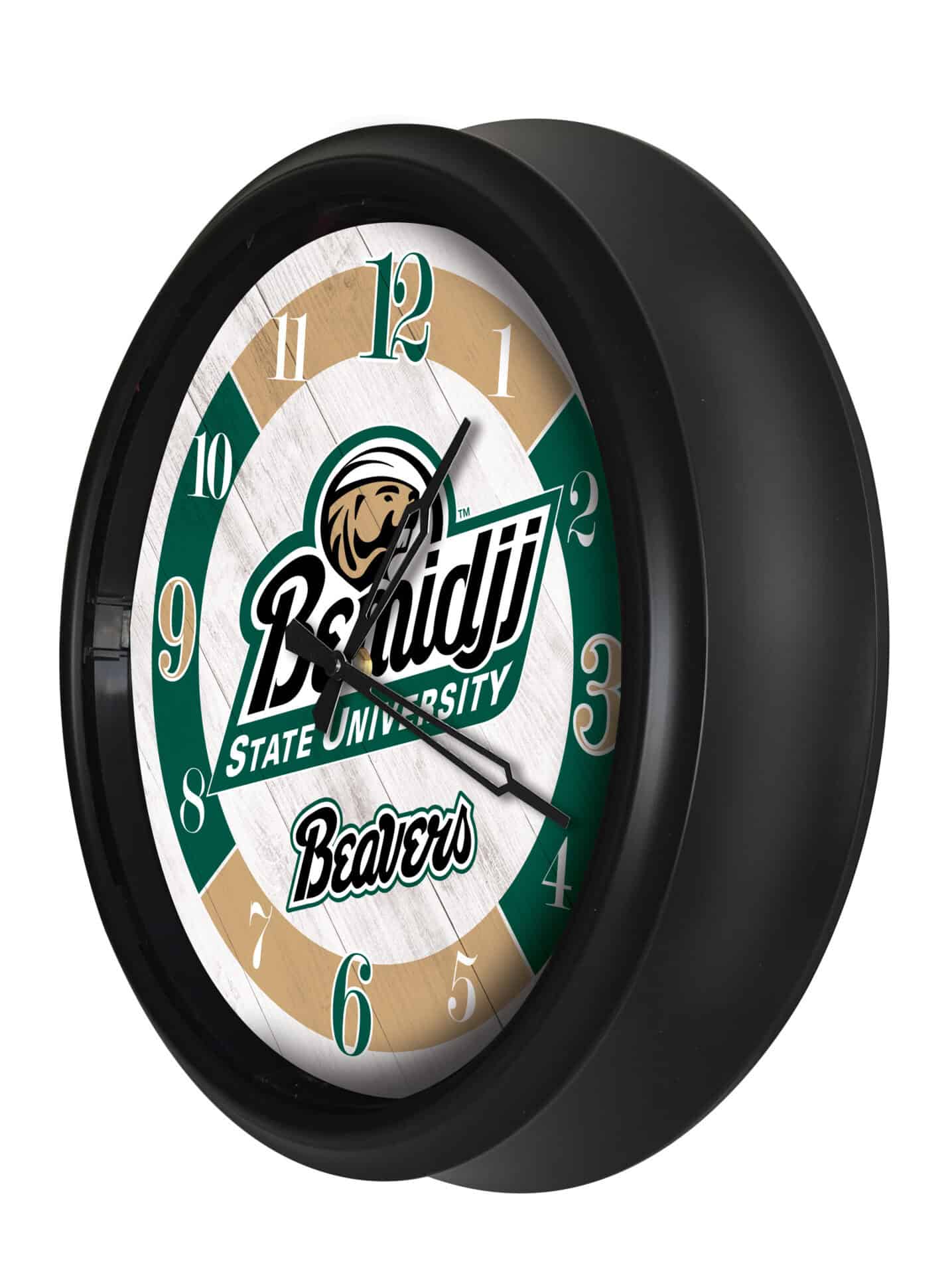 Bemidji State University 14-Inch Indoor/Outdoor LED Wall Clock in Black 2 Bemidji State University 14-Inch Indoor/Outdoor LED Wall Clock in Black - Image 2