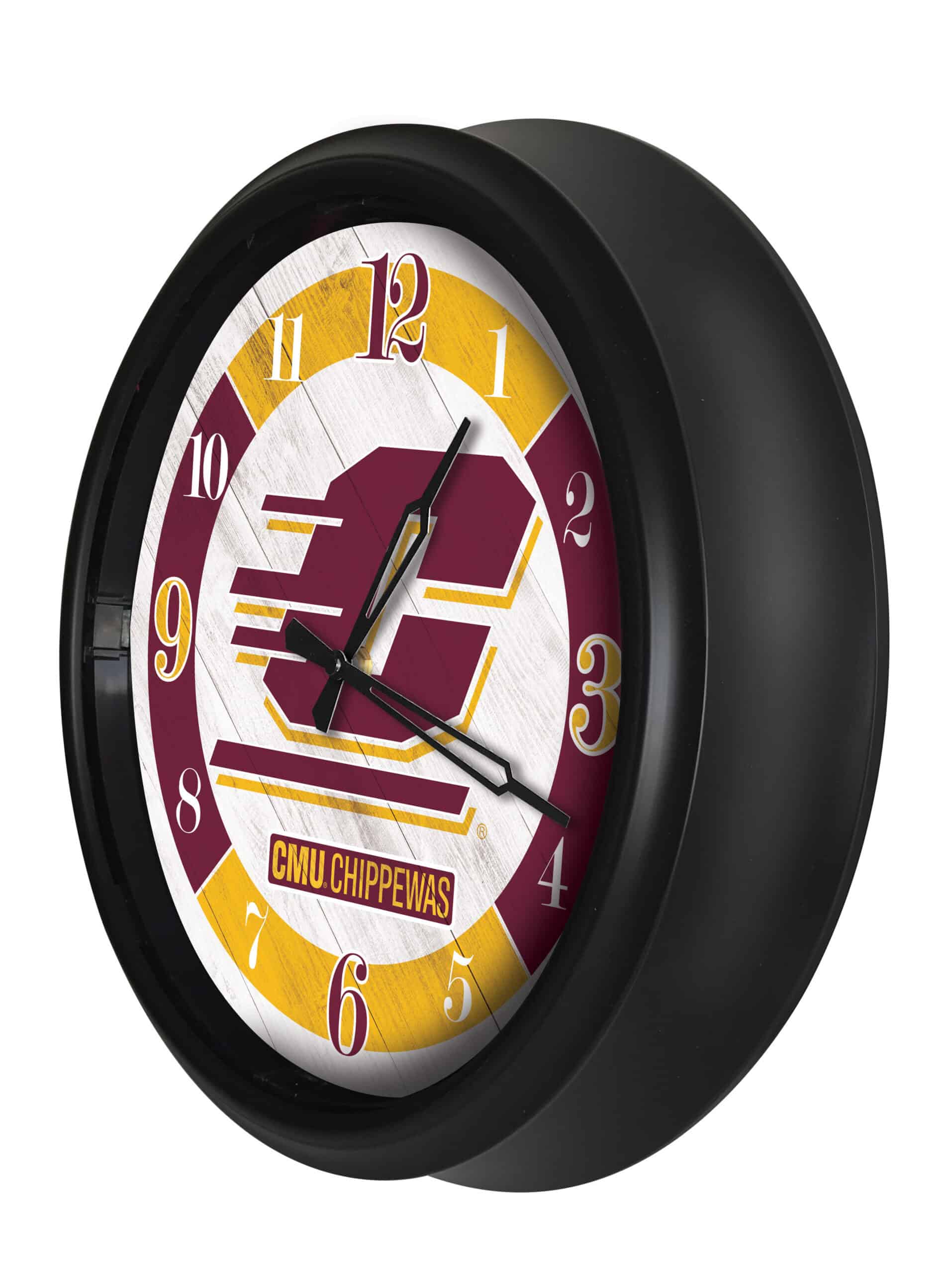 Central Michigan University 14-Inch Indoor/Outdoor LED Wall Clock in Black 8 Central Michigan University 14-Inch Indoor/Outdoor LED Wall Clock in Black