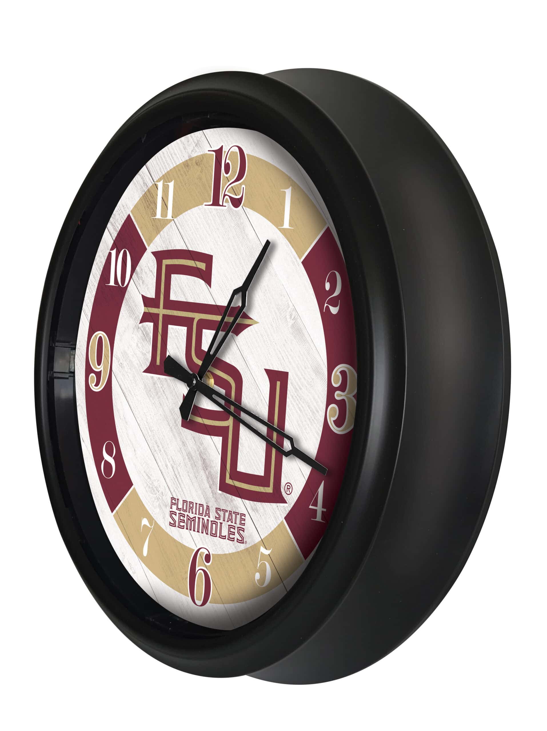 Florida State (Script) 14-Inch Indoor/Outdoor LED Wall Clock in Black 8 Florida State (Script) 14-Inch Indoor/Outdoor LED Wall Clock in Black