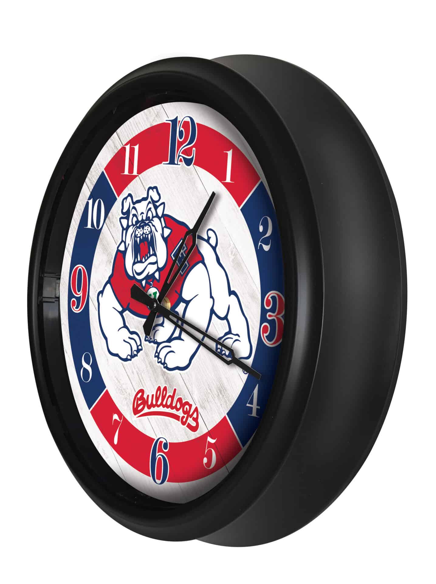 Fresno State University 14-Inch Indoor/Outdoor LED Wall Clock in Black 2 Fresno State University 14-Inch Indoor/Outdoor LED Wall Clock in Black - Image 2