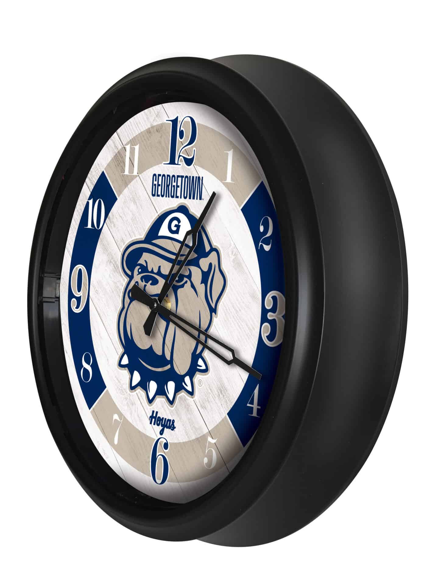 Georgetown University 14-Inch Indoor/Outdoor LED Wall Clock in Black 2 Georgetown University 14-Inch Indoor/Outdoor LED Wall Clock in Black - Image 2