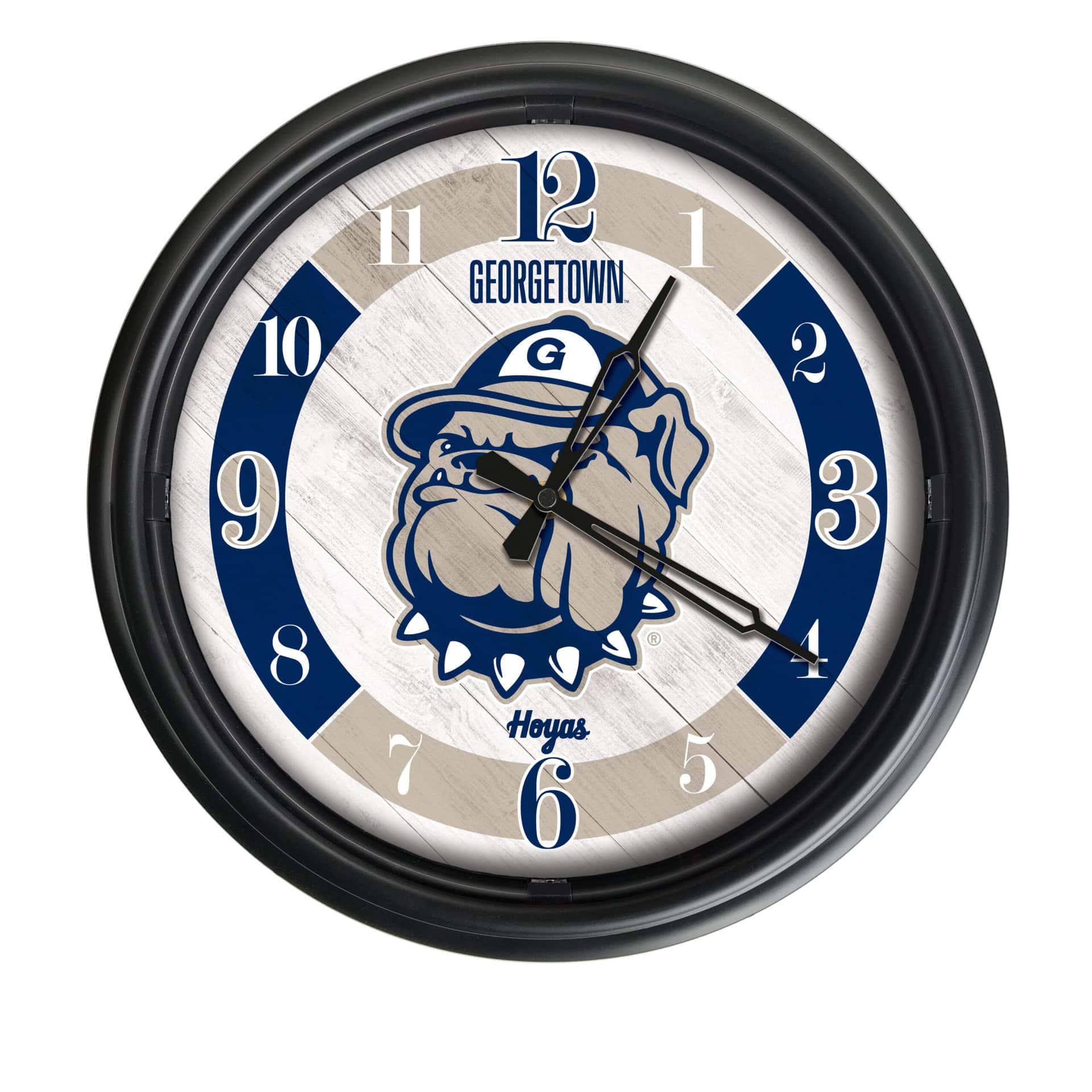 Georgetown University 14-Inch Indoor/Outdoor LED Wall Clock in Black 7 Georgetown University 14-Inch Indoor/Outdoor LED Wall Clock in Black