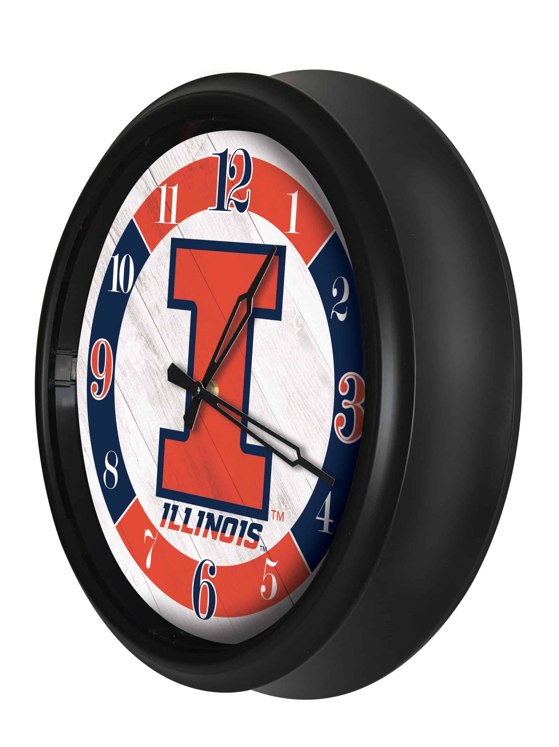 University of Illinois 14-Inch Indoor/Outdoor LED Wall Clock in Black 8 University of Illinois 14-Inch Indoor/Outdoor LED Wall Clock in Black