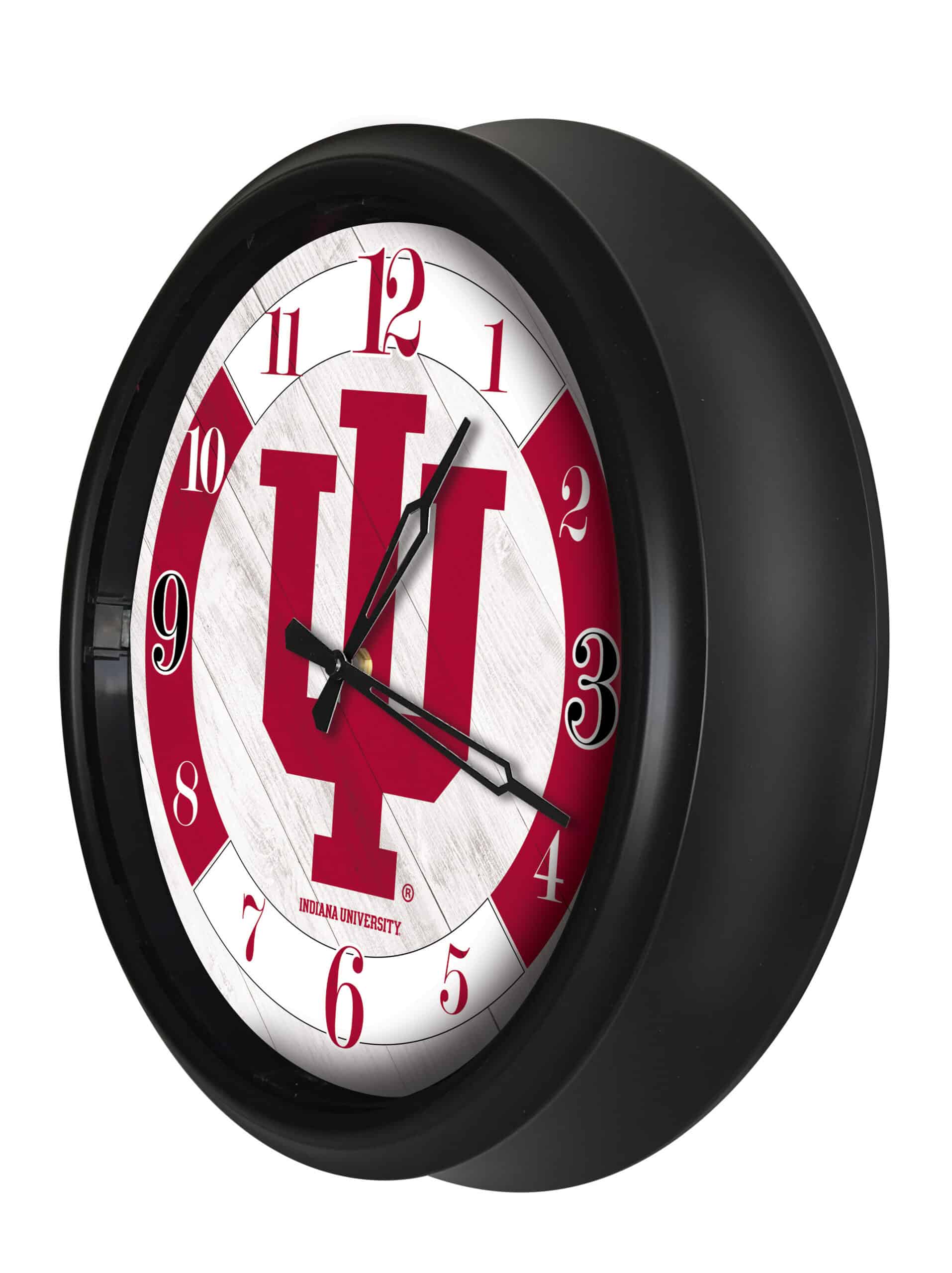 Indiana University 14-Inch Indoor/Outdoor LED Wall Clock in Black 8 Indiana University 14-Inch Indoor/Outdoor LED Wall Clock in Black