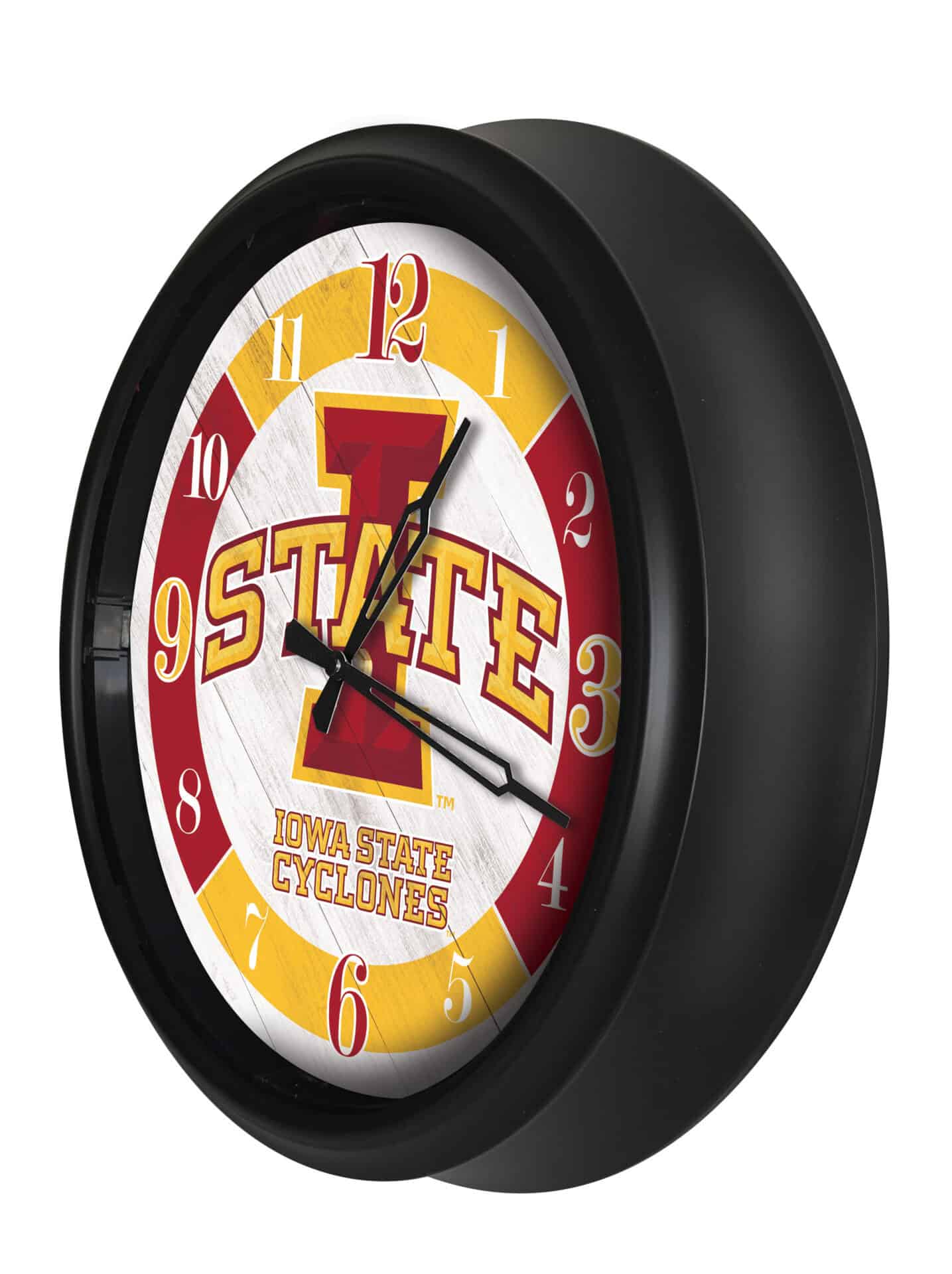 Iowa State University 14-Inch Indoor/Outdoor LED Wall Clock in Black 2 Iowa State University 14-Inch Indoor/Outdoor LED Wall Clock in Black - Image 2