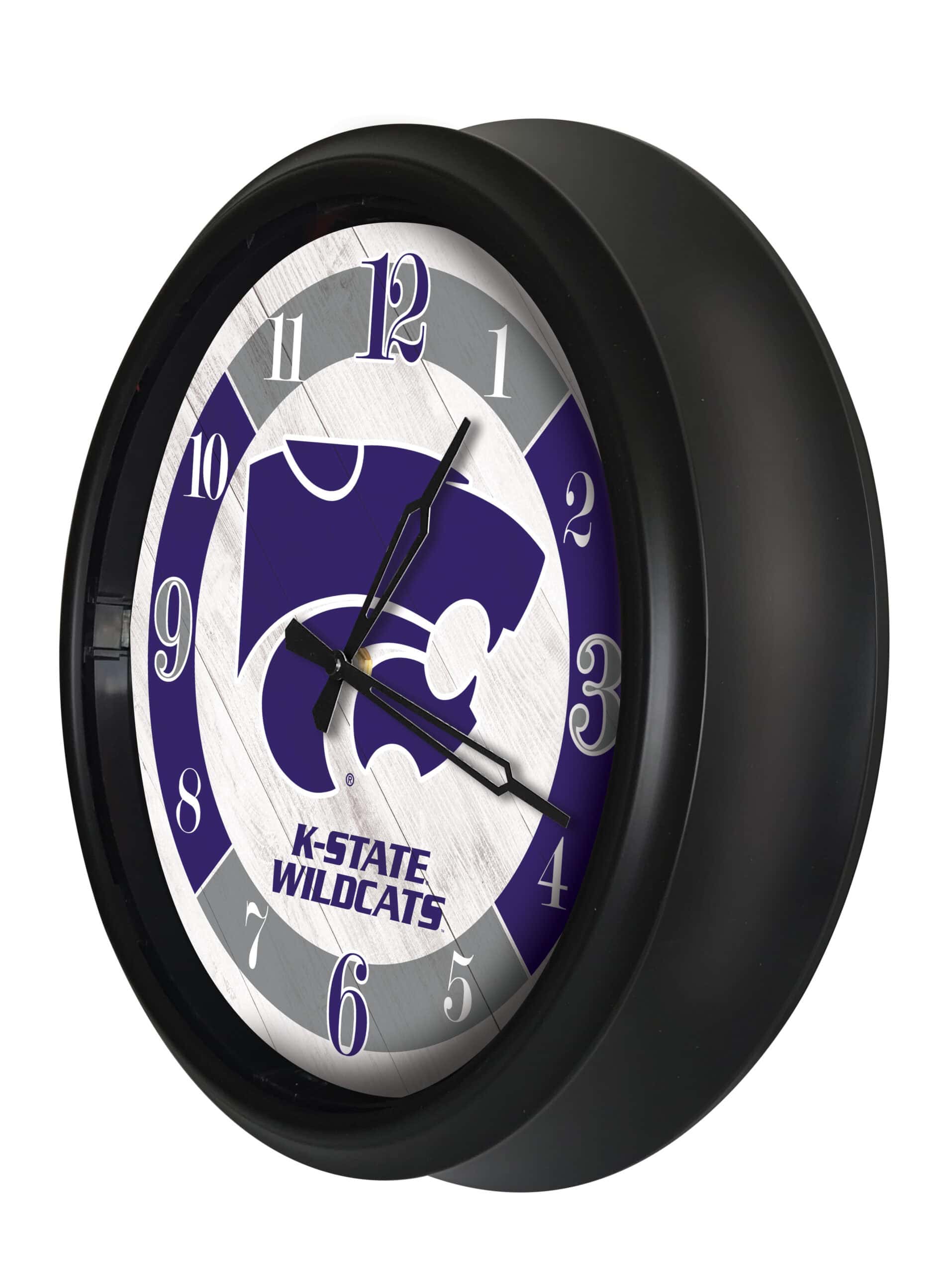 Kansas State University 14-Inch Indoor/Outdoor LED Wall Clock in Black 8 Kansas State University 14-Inch Indoor/Outdoor LED Wall Clock in Black