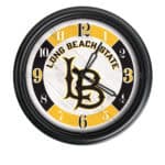 Long Beach State University 14-Inch Indoor/Outdoor LED Wall Clock in Black 3 Long Beach State University 14-Inch Indoor/Outdoor LED Wall Clock in Black
