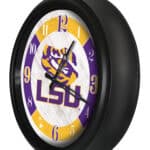 Louisiana State University 14-Inch Indoor/Outdoor LED Wall Clock in Black