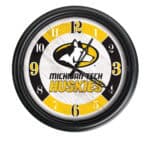 Michigan Tech University 14-Inch Indoor/Outdoor LED Wall Clock in Black