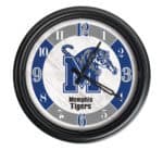 University of Memphis 14-Inch Indoor/Outdoor LED Wall Clock in Black