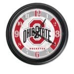 Ohio State University 14-Inch Indoor/Outdoor LED Wall Clock in Black