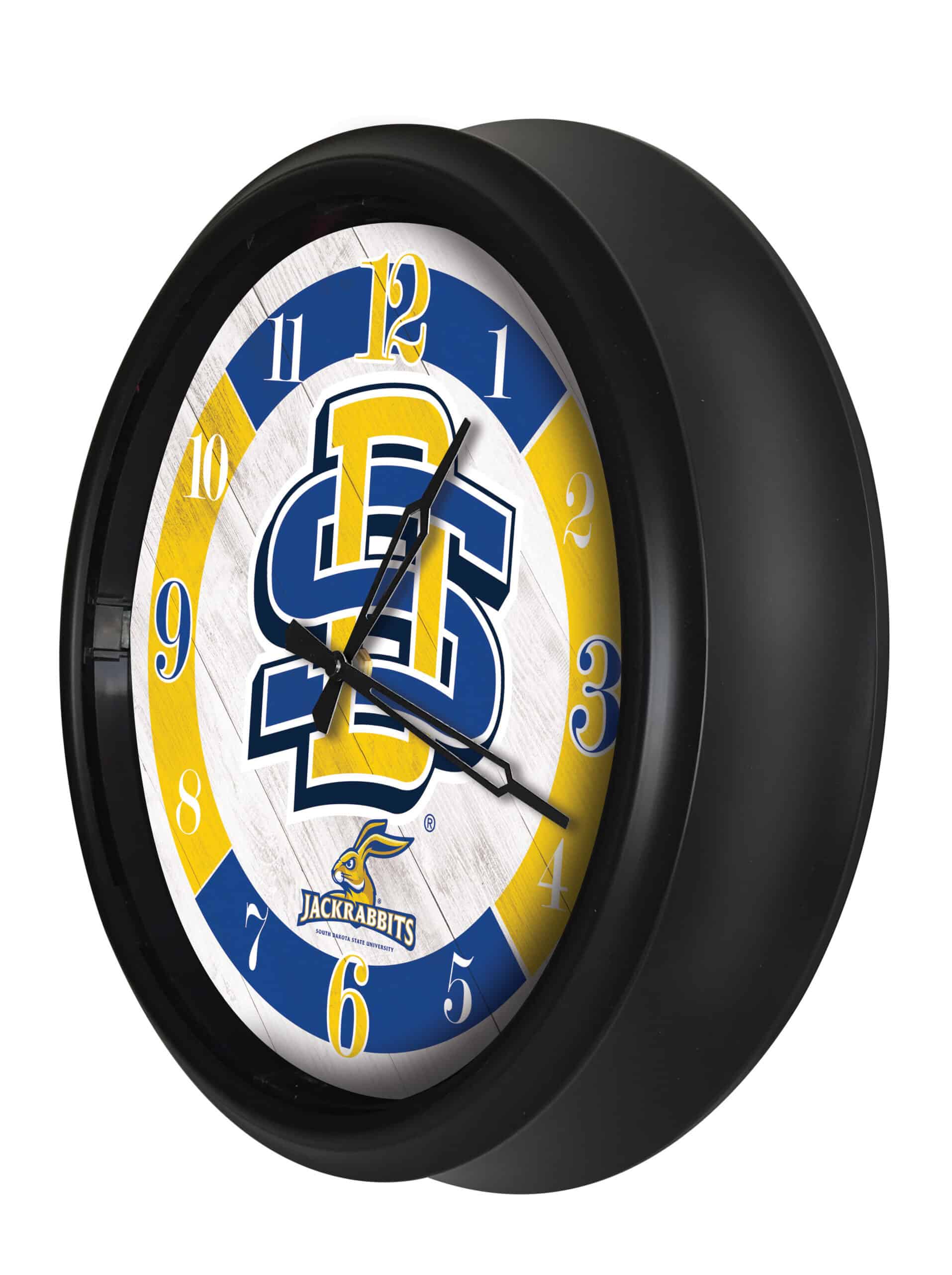 South Dakota State University 14-Inch Indoor/Outdoor LED Wall Clock in Black 8 South Dakota State University 14-Inch Indoor/Outdoor LED Wall Clock in Black