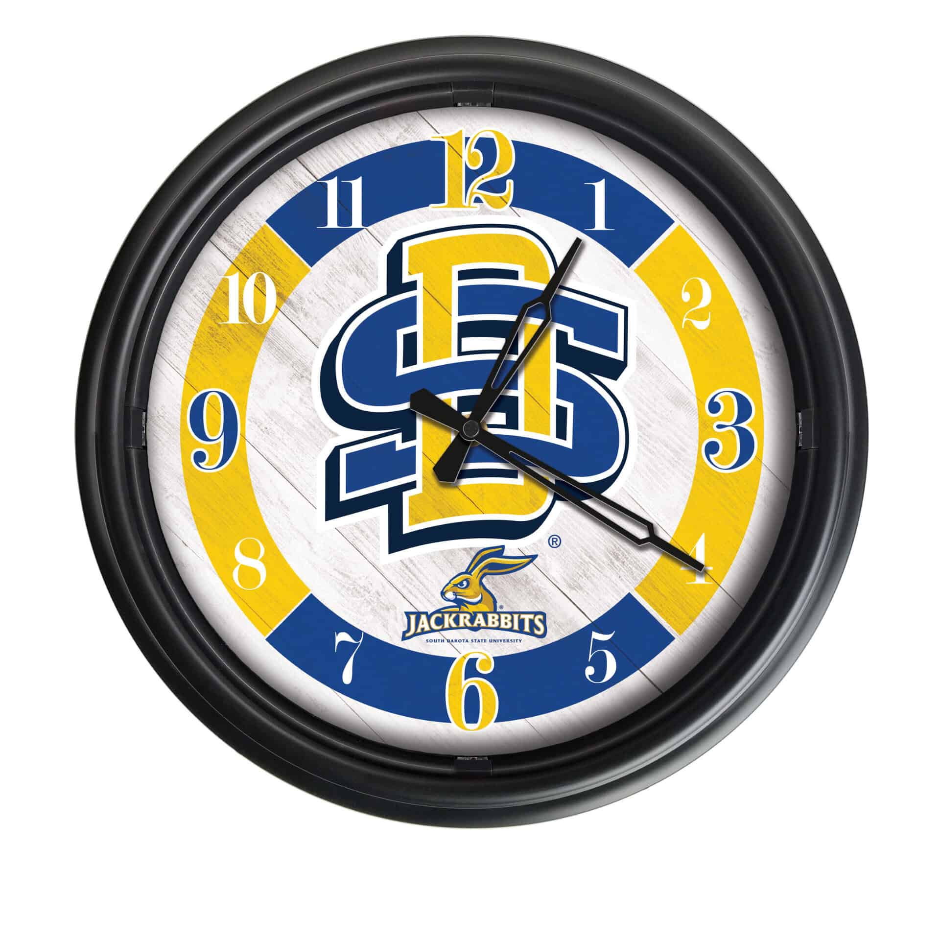 South Dakota State University 14-Inch Indoor/Outdoor LED Wall Clock in Black 7 South Dakota State University 14-Inch Indoor/Outdoor LED Wall Clock in Black