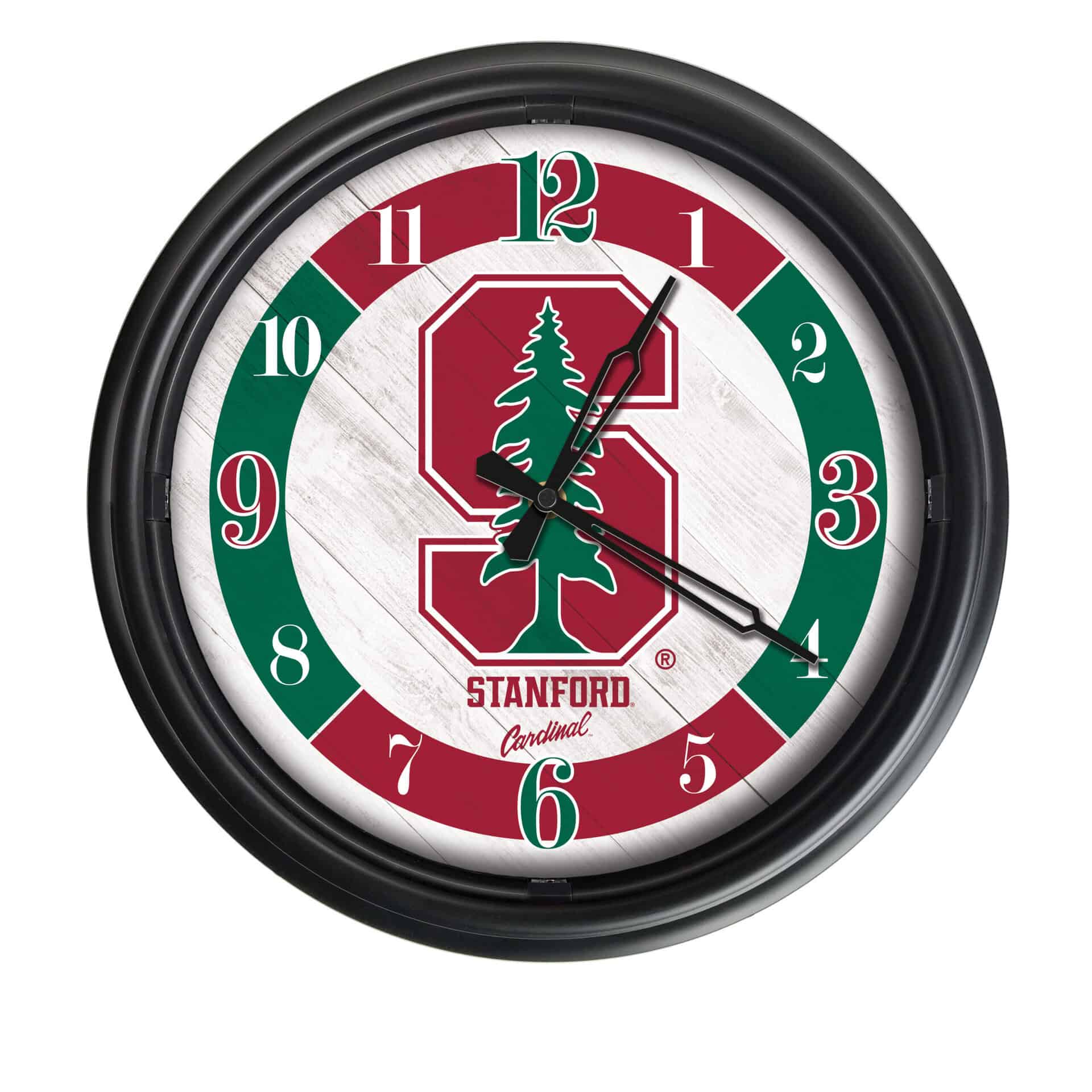 Stanford University 14-Inch Indoor/Outdoor LED Wall Clock in Black 7 Stanford University 14-Inch Indoor/Outdoor LED Wall Clock in Black