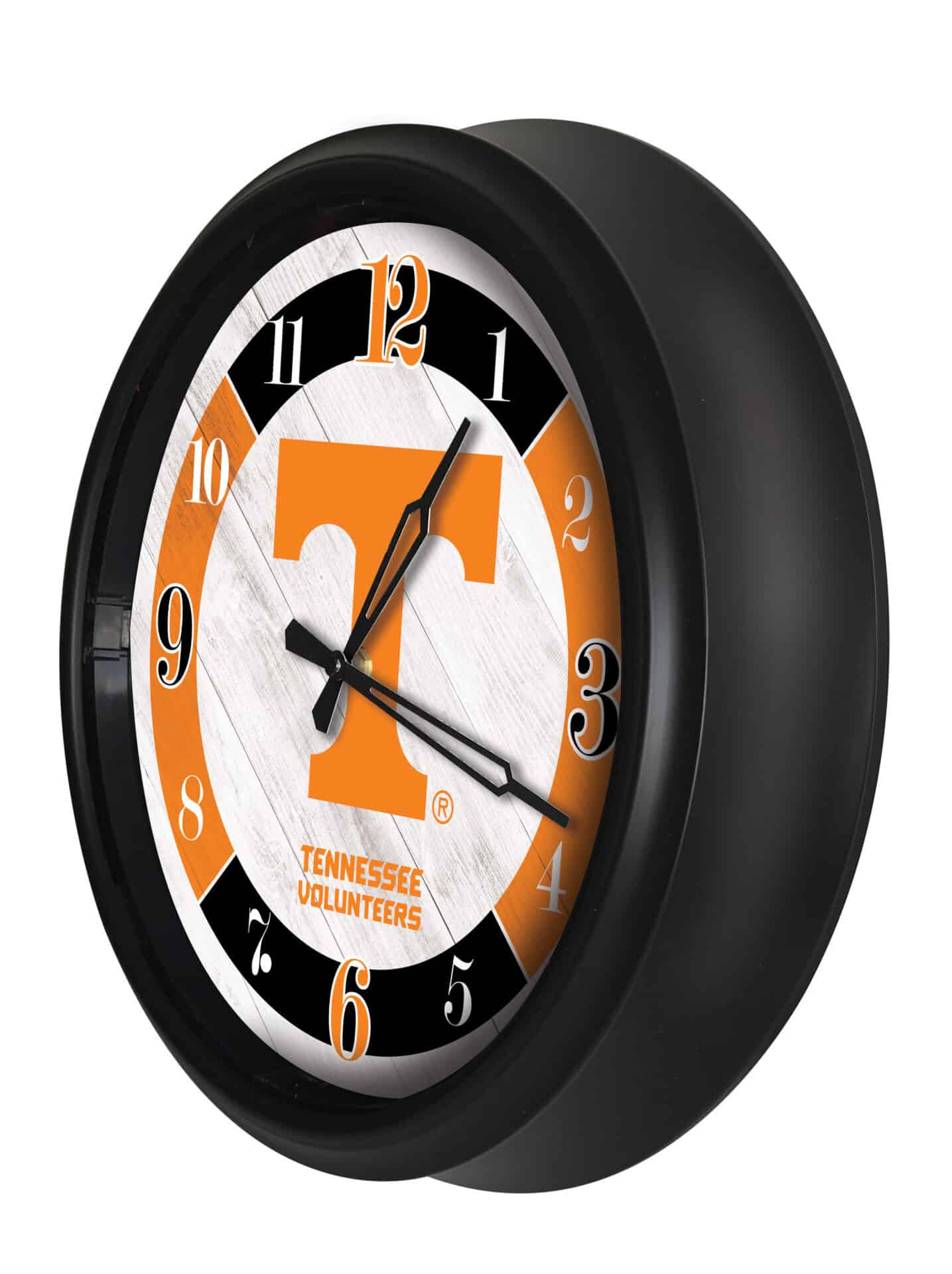 University of Tennessee 14-Inch Indoor/Outdoor LED Wall Clock in Black 2 University of Tennessee 14-Inch Indoor/Outdoor LED Wall Clock in Black - Image 2